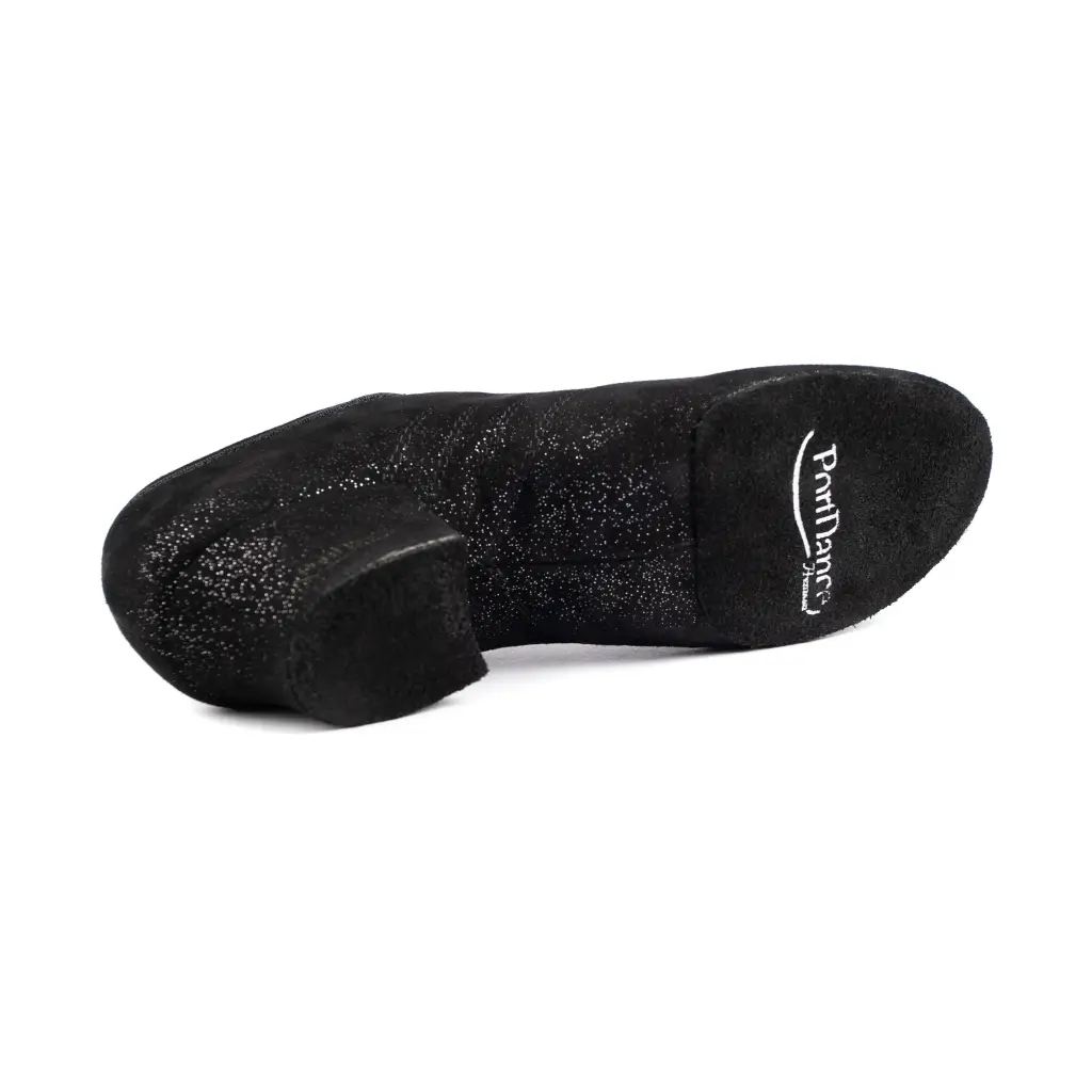 PortDance PD008 NUBUCK Čierne Glam – tanečné topánky (4 cm) 3 Čierne nubukové tanečné topánky PortDance PD008 NUBUCK Glam so 4 cm podpätkom.