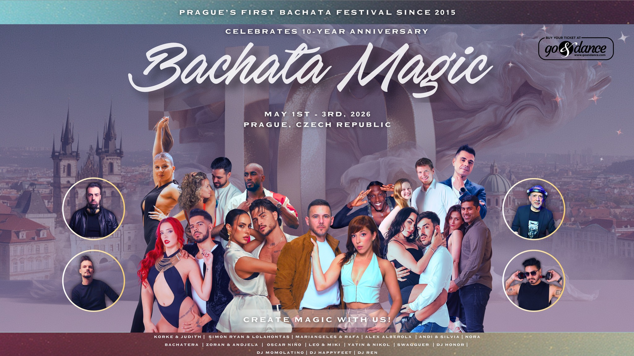 Bachata Magic 1 Oficiálny vizuál Bachata Magic Festival 2026 v Prahe.