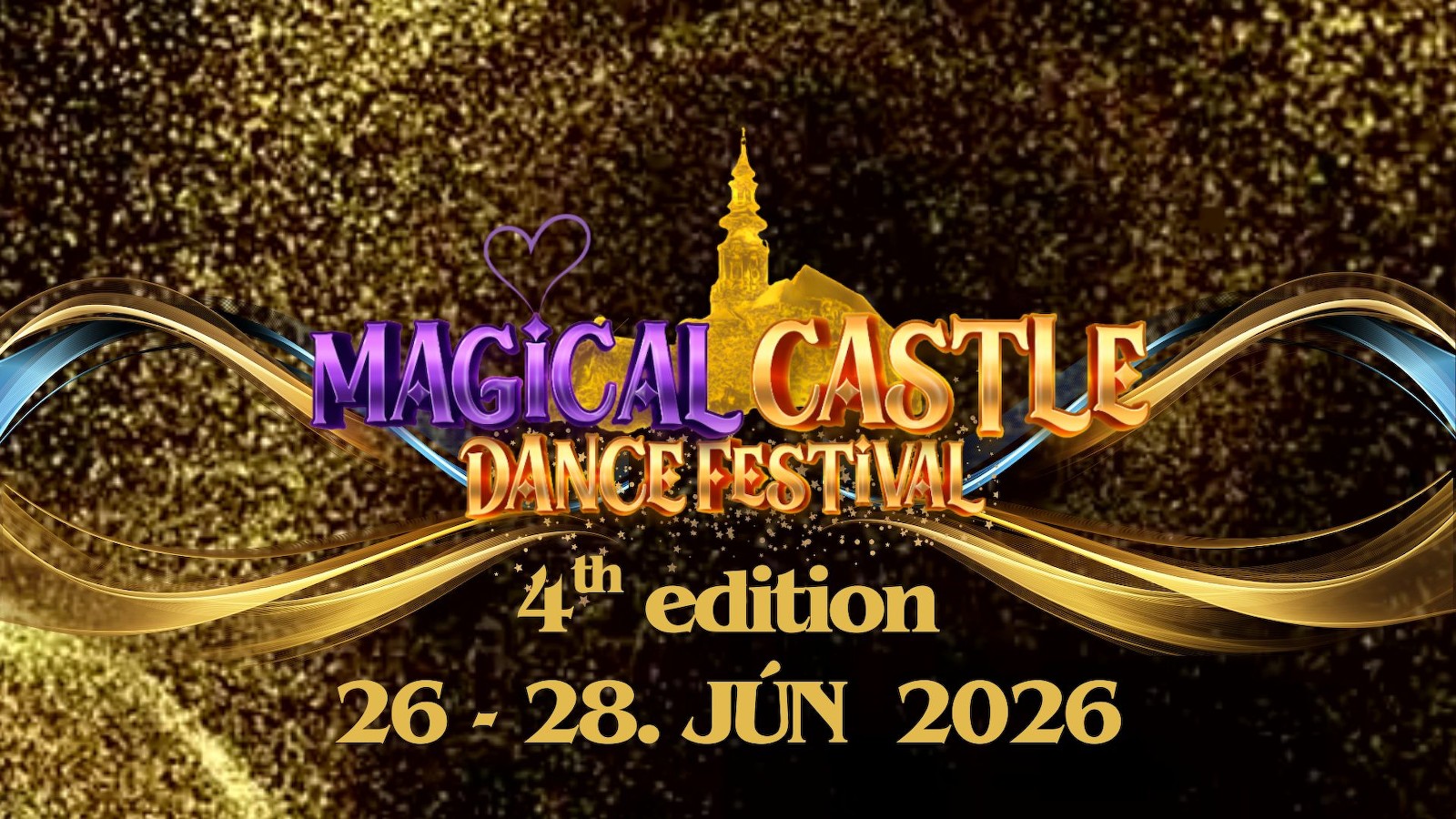 Oficiálny vizuál Magical Castle Festival 2026 – Tanečný víkend plný Salsy, Bachaty a Kizomby.