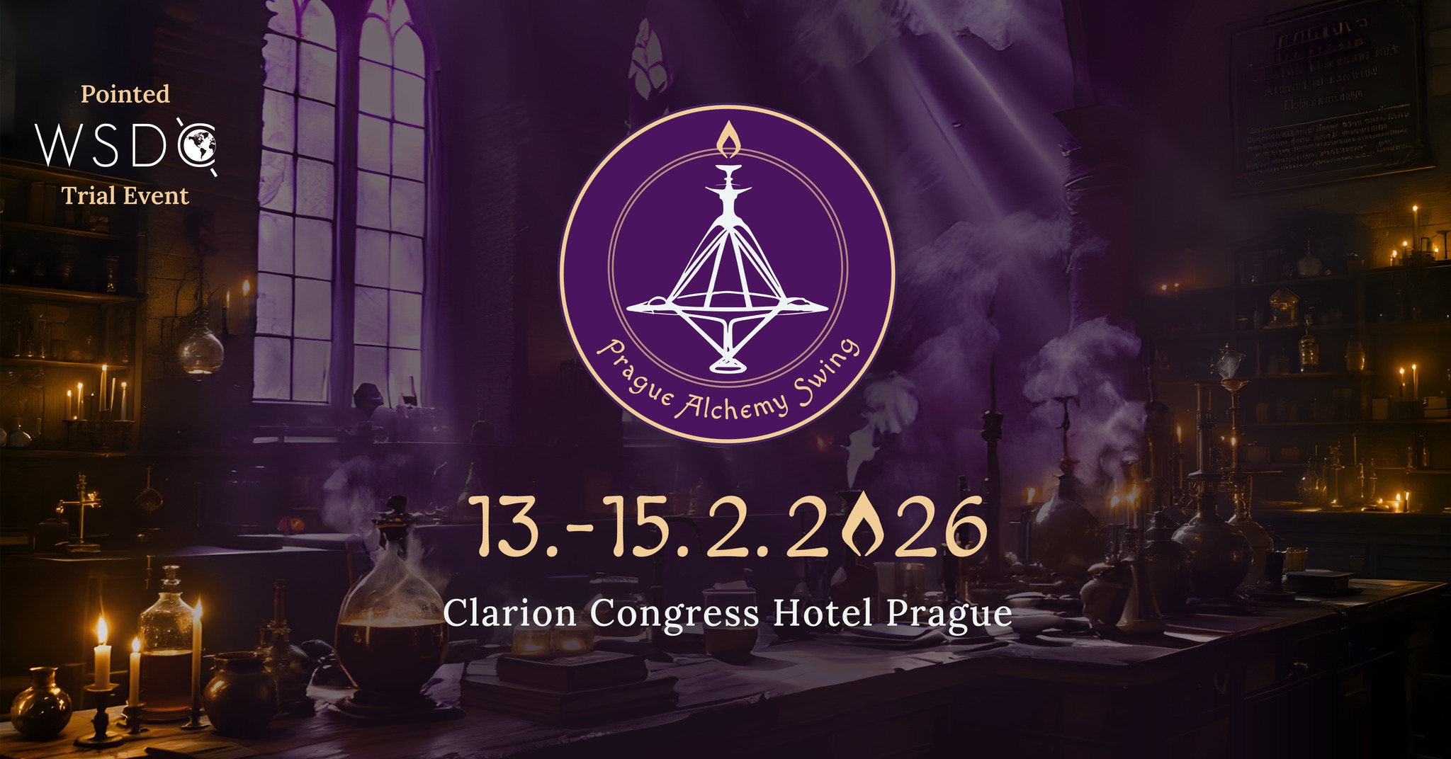 Oficiálny vizuál Prague Alchemy Swing 2026 v Prahe.
