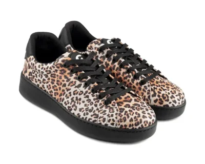 Groovies Bali – leopardie tanečné tenisky na čiernej podrážke, PortDance