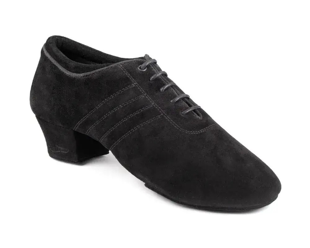 PortDance PD008 NUBUCK Čierne – tanečné topánky (4 cm) 2 Čierne nubukové tanečné topánky PortDance PD008 NUBUCK so 4 cm podpätkom.