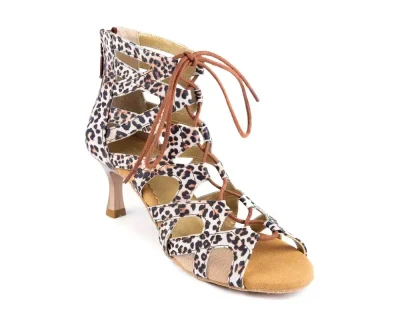 PortDance PD804 Leopard – dámske tanečné topánky (5 cm)