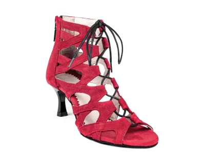 PortDance PD804 Červené – dámske tanečné topánky (5 cm)