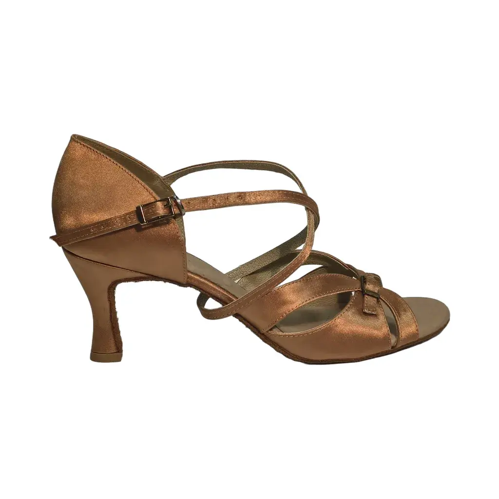 Akces PAS1-101 Telové – Latinsko-americké tanečné topánky (7 cm) 2 Akces PAS1-101 Telové – dámske latinsko-americké tanečné topánky, podpätok 7 cm, pohľad z vnútornej strany